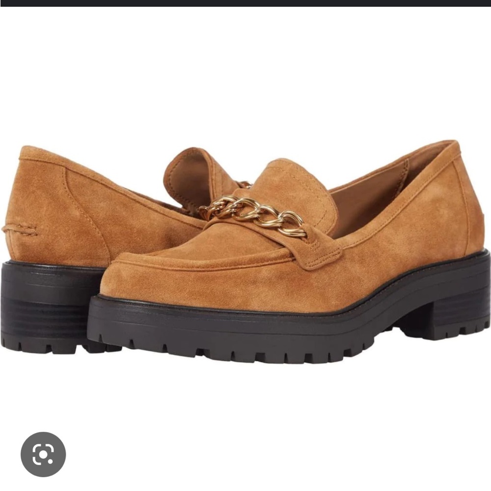 Sam Edelman brown suede Taelor platform lug loafers size 7